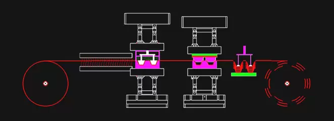 Máquina de termoformagem de plástico de três estações