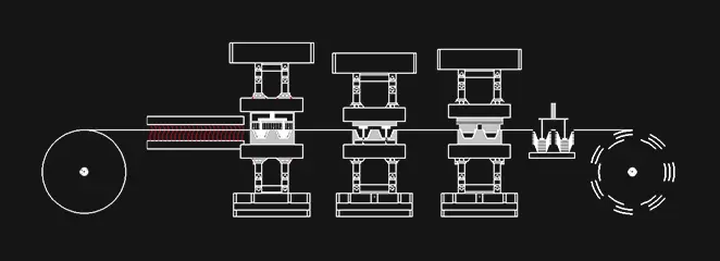 Máquina de termoformagem de plástico de quatro estações