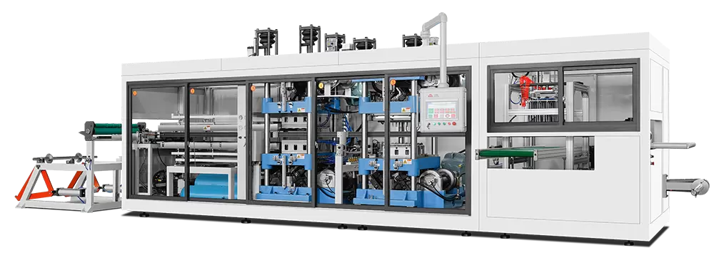 Máquina de termoformagem de plástico para bandejas de frutas Máquina de termoformagem de plástico para bandejas de frutas